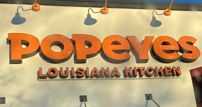 Page 1 of menu, Popeyes Louisiana Kitchen Concord, NH
