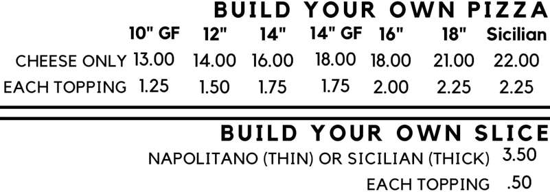 Little Italy menu page 1