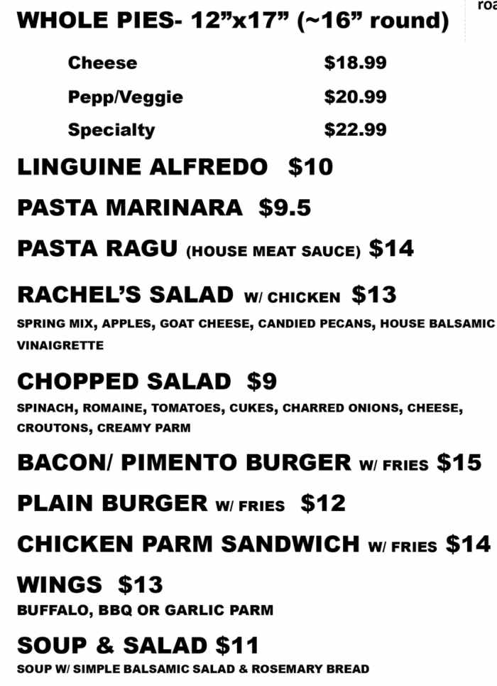 Nini Squares menu page 1