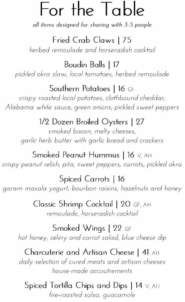 Bucky's Lounge menu page 1