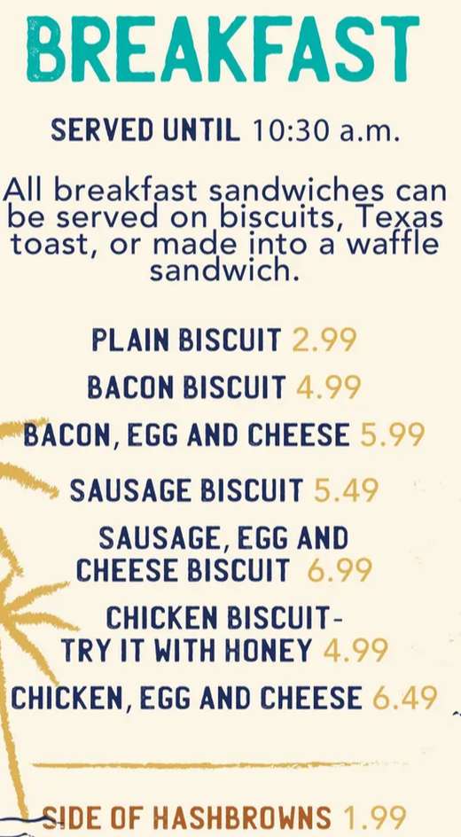 Bird Dog Chicken Co menu page 1