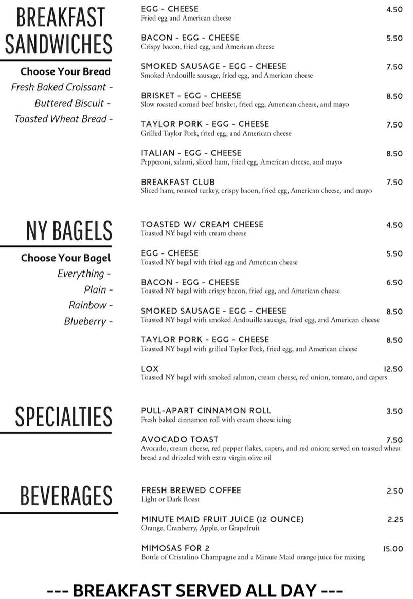 Cravings menu page 1