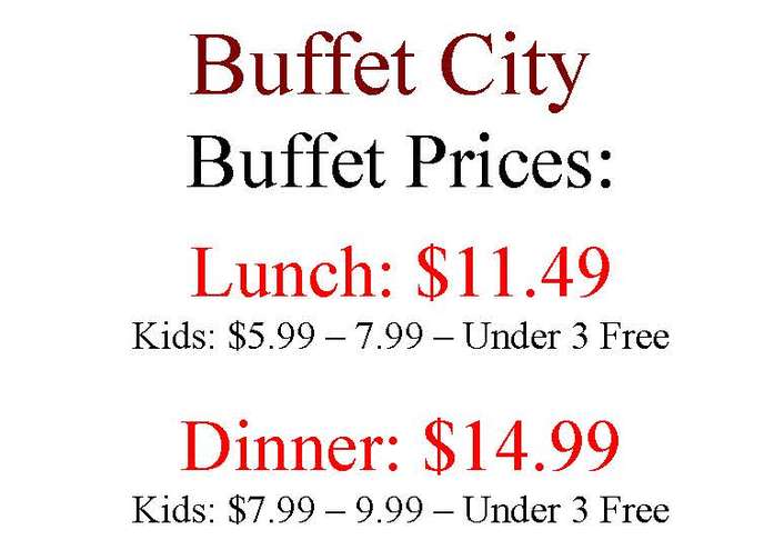 Buffet City menu page 1