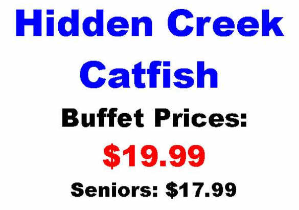 Hidden Creek Catfish menu page 1