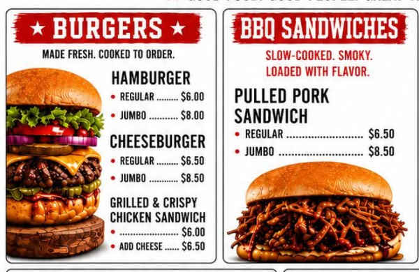 Scotty's BBQ & Grill menu page 1