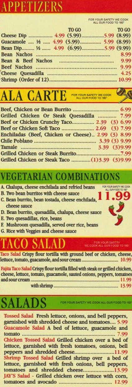 Don Jose menu page 1