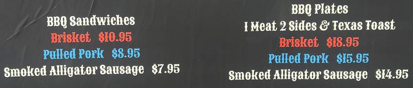 Ouachita Bar & Grill menu page 1