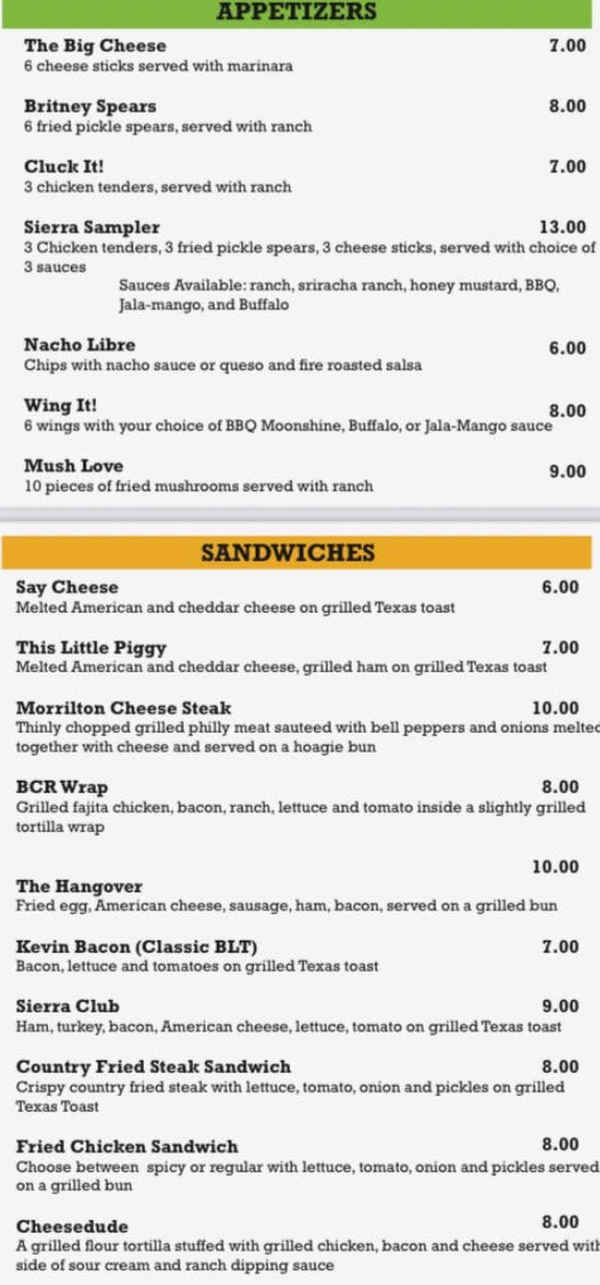 What the Truck menu page 1