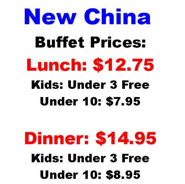 New China menu page 1