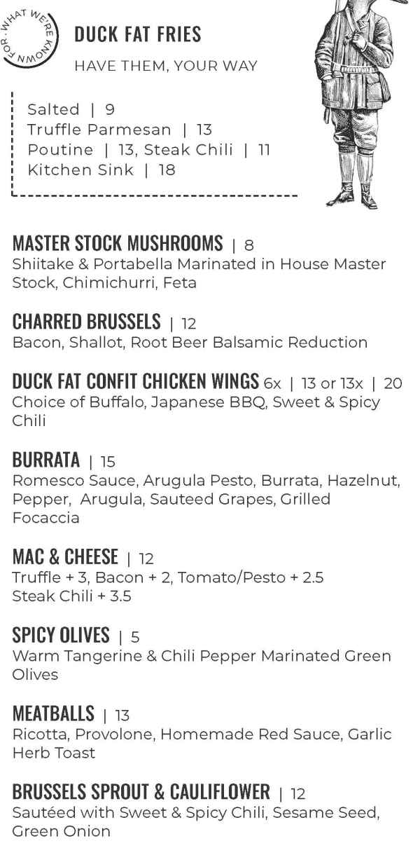 The Barley Hound menu page 1