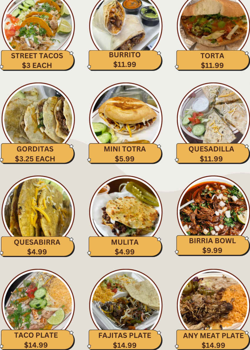 R&J's Mexican Food menu page 1