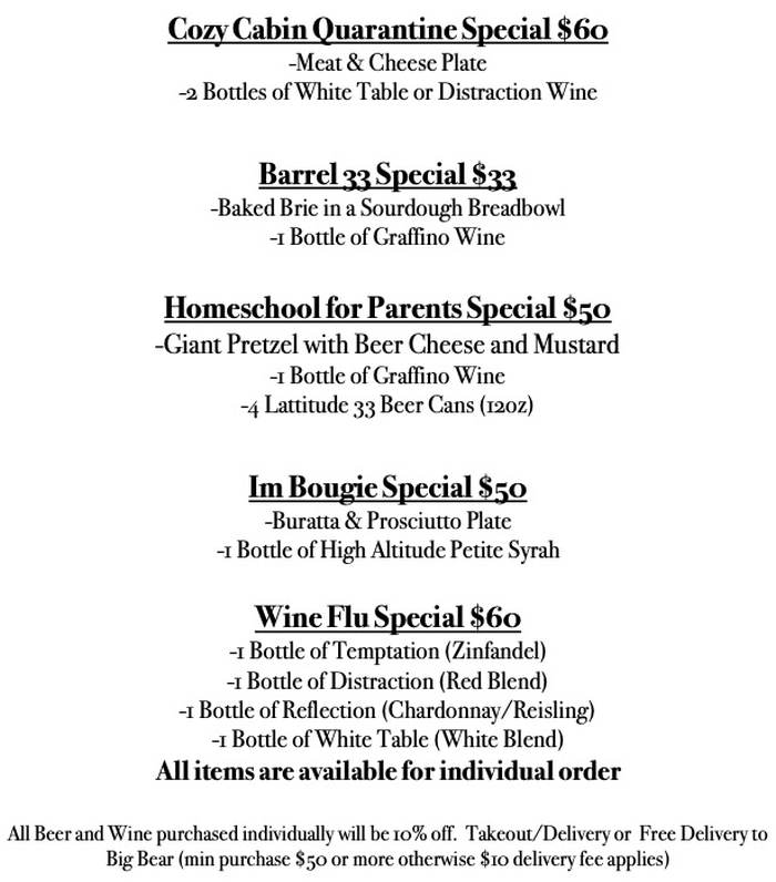 Barrel 33 menu page 1