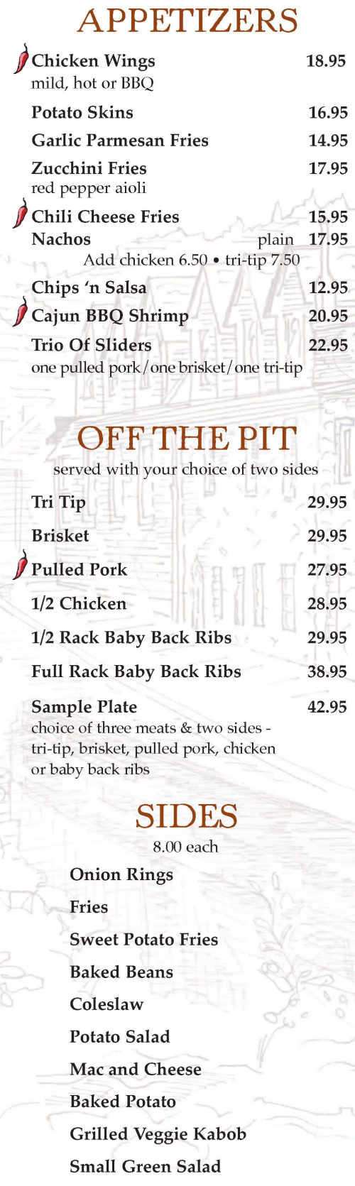 1882 Bar & Grill menu page 1