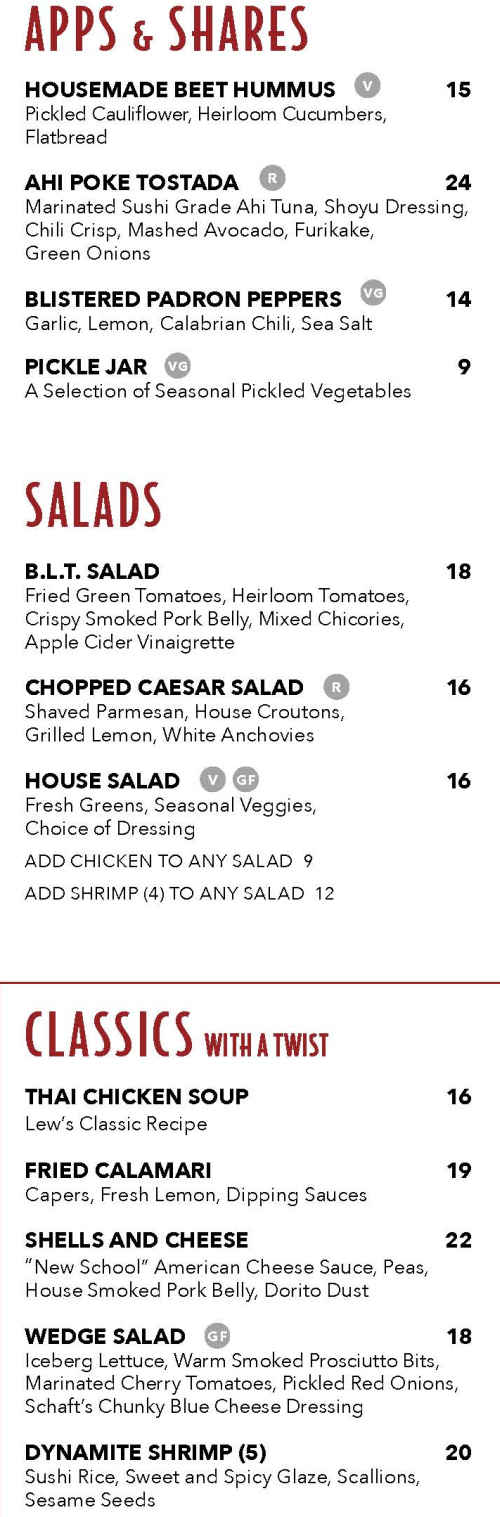 The Lodge Restaurant & Pub menu page 1