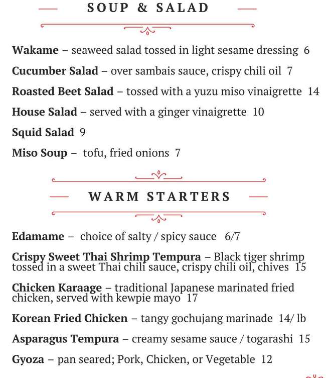 Yuki Hana menu page 1