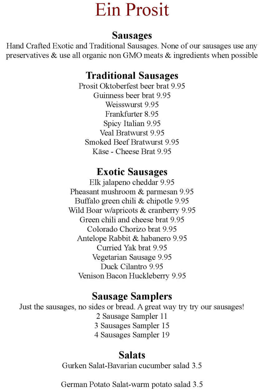 Ein Prosit menu page 1
