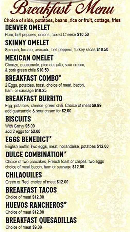 El Guadalajara menu page 1