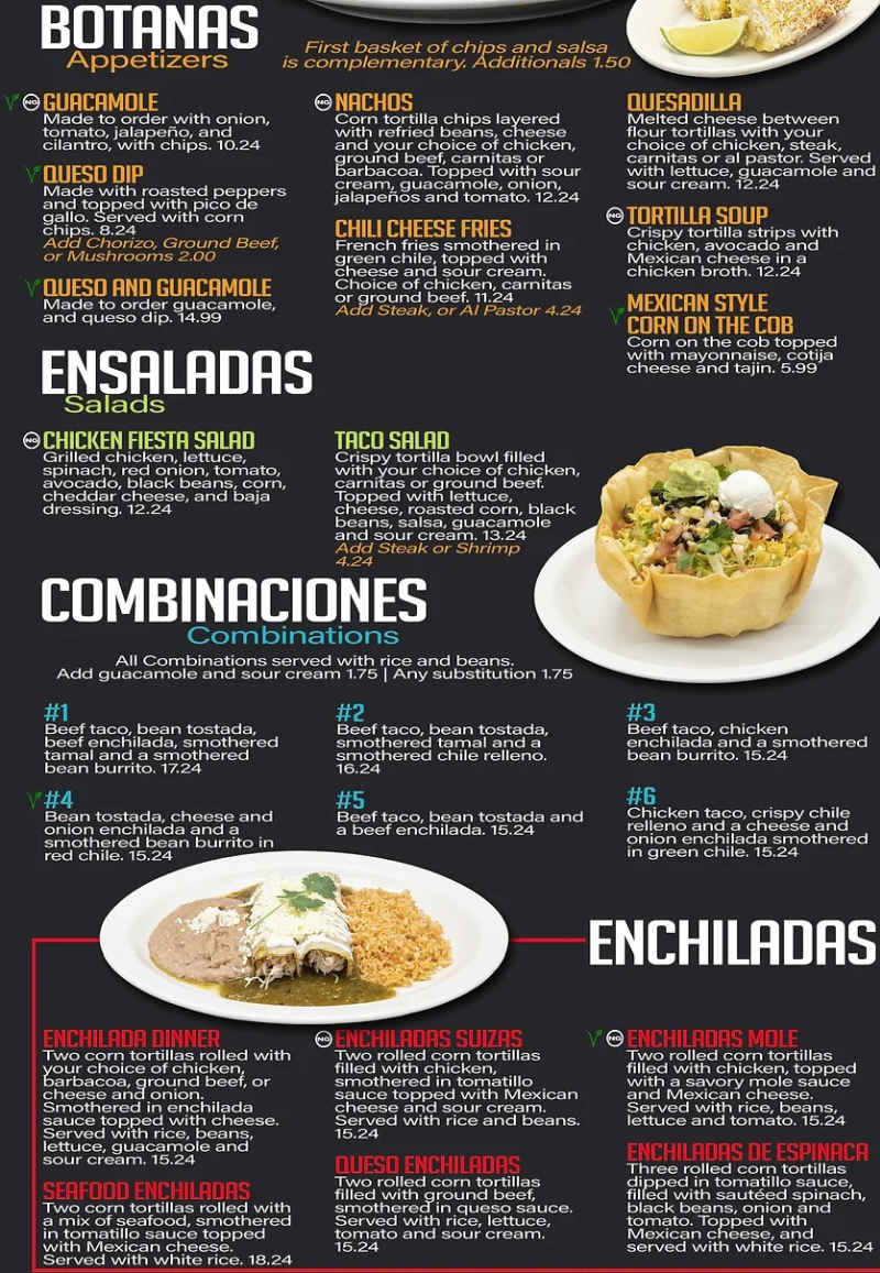 La Mariposa menu page 1