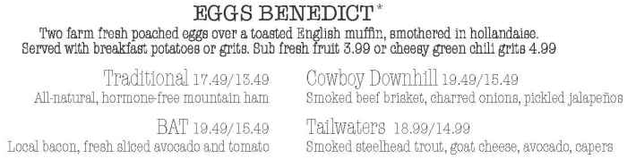 Creekside Cafe menu page 1