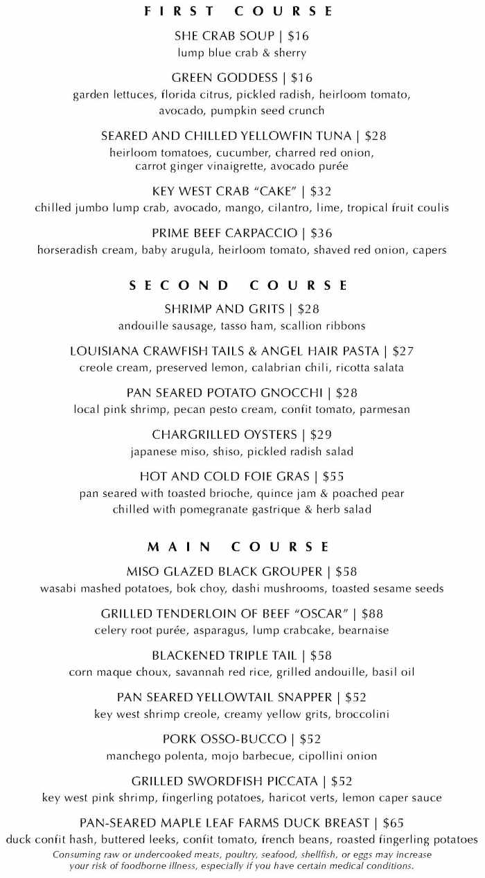 Cafe Marquesa menu page 1