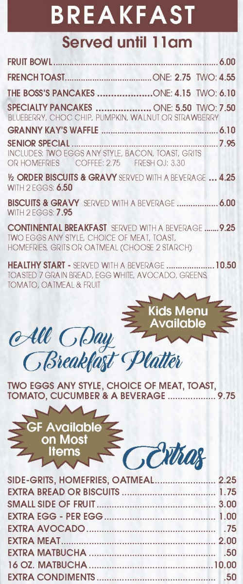 Wood-n-Spoon menu page 1