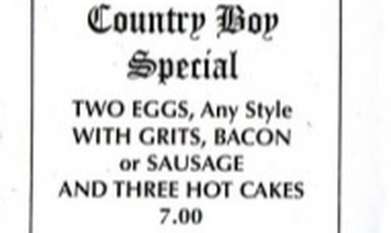 Mayflower menu page 1