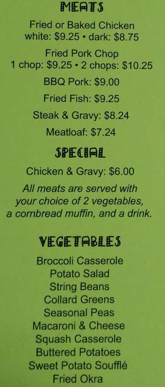 Weaver D's Delicious Fine Foods menu page 1