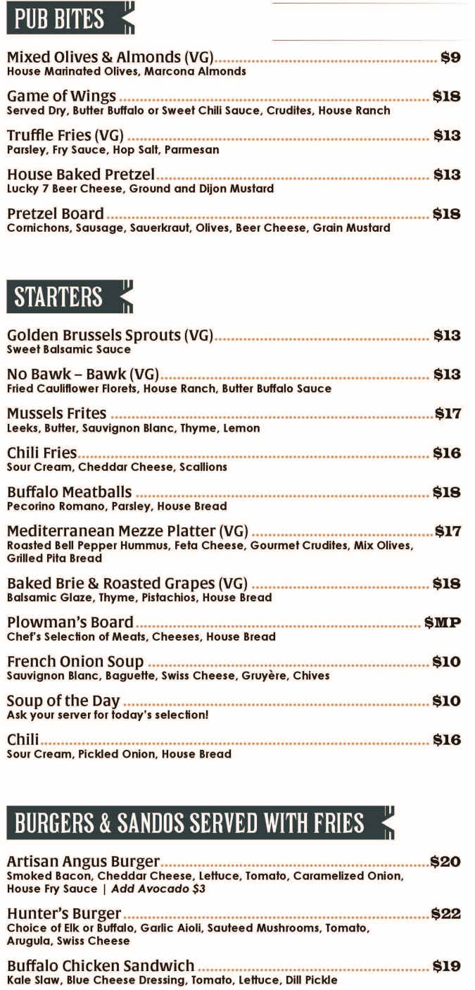 Warfield menu page 1