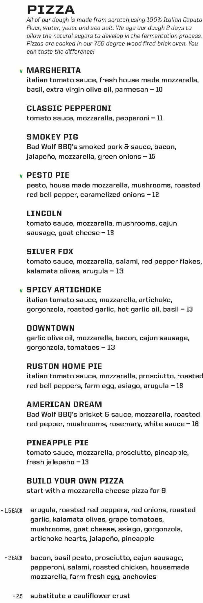 Utility Brewing Co menu page 1