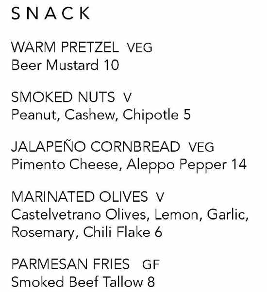 Trillium Brewing menu page 1