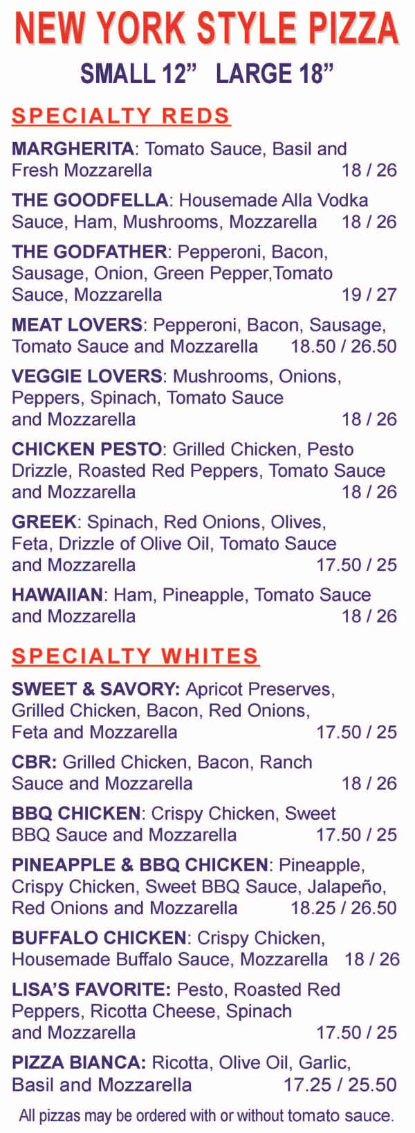 Good Eats on 6 menu page 1