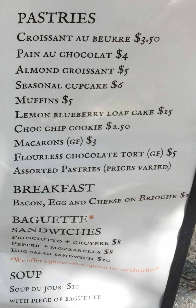 The Lost Lamb menu page 1