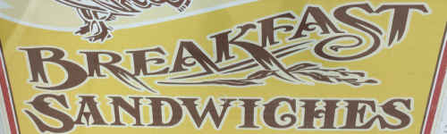 Cooper's Corner menu page 1