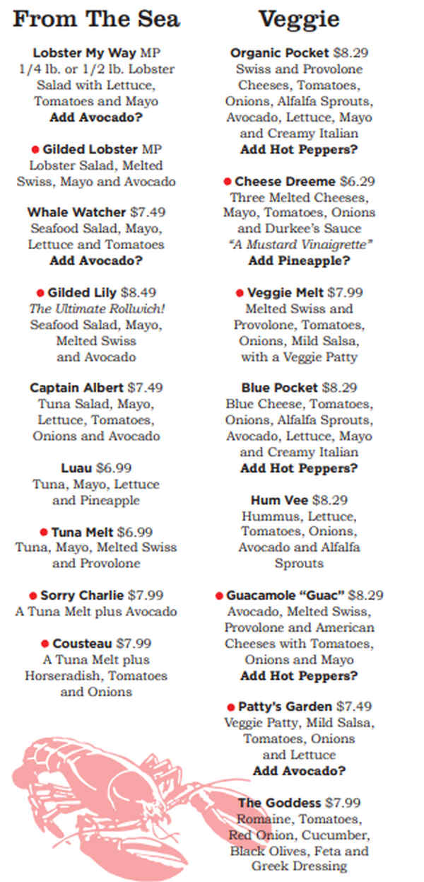 Box Lunch Provincetown menu page 1