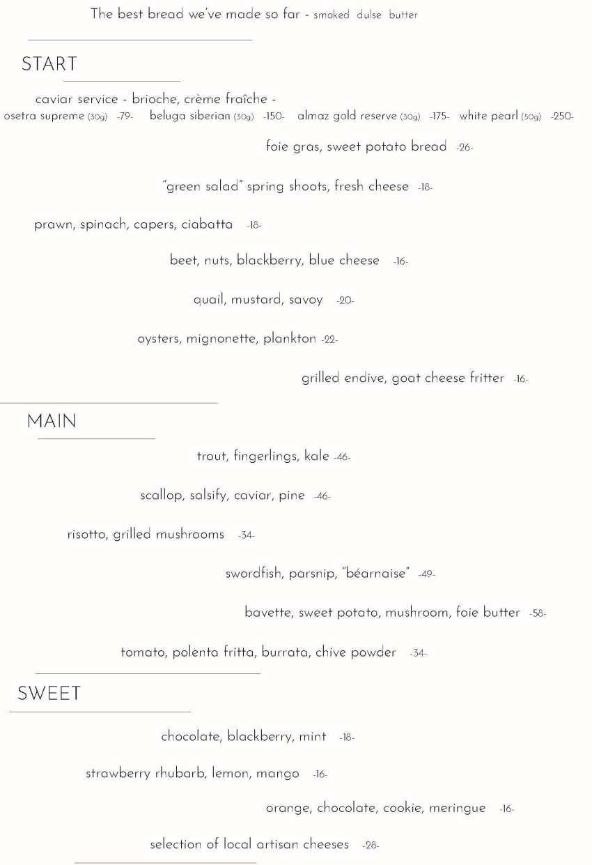 Veranda menu page 1