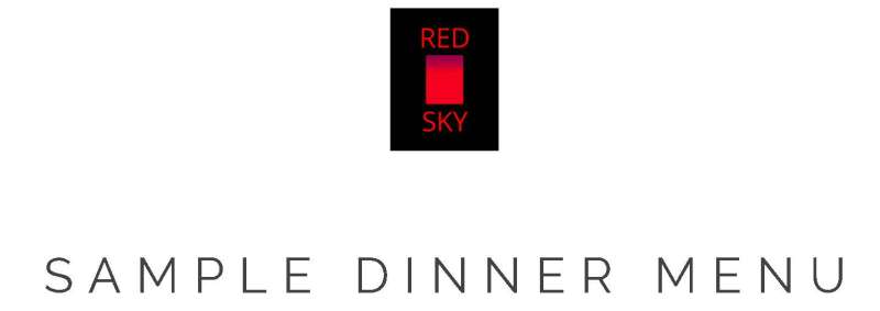 Red Sky menu page 1