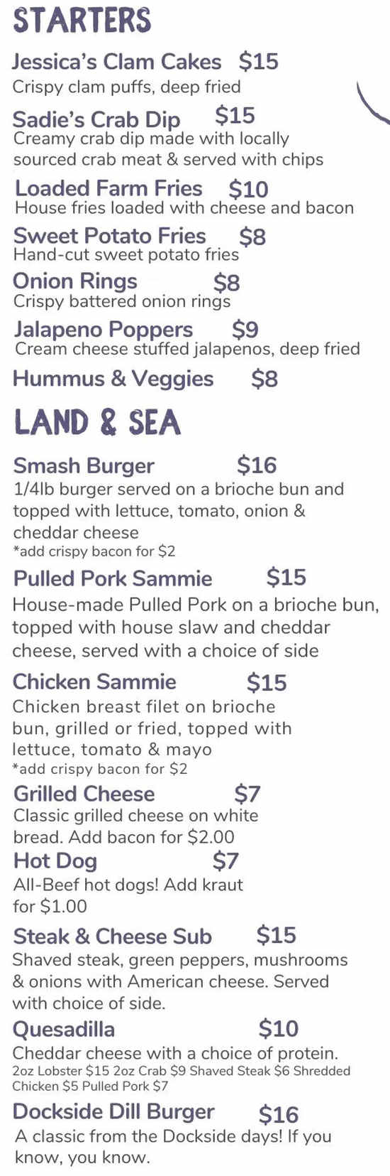 Must Be Nice Lobster menu page 1