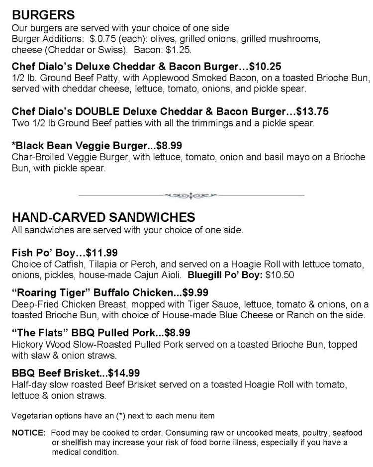 Dialo's Cafe menu page 1