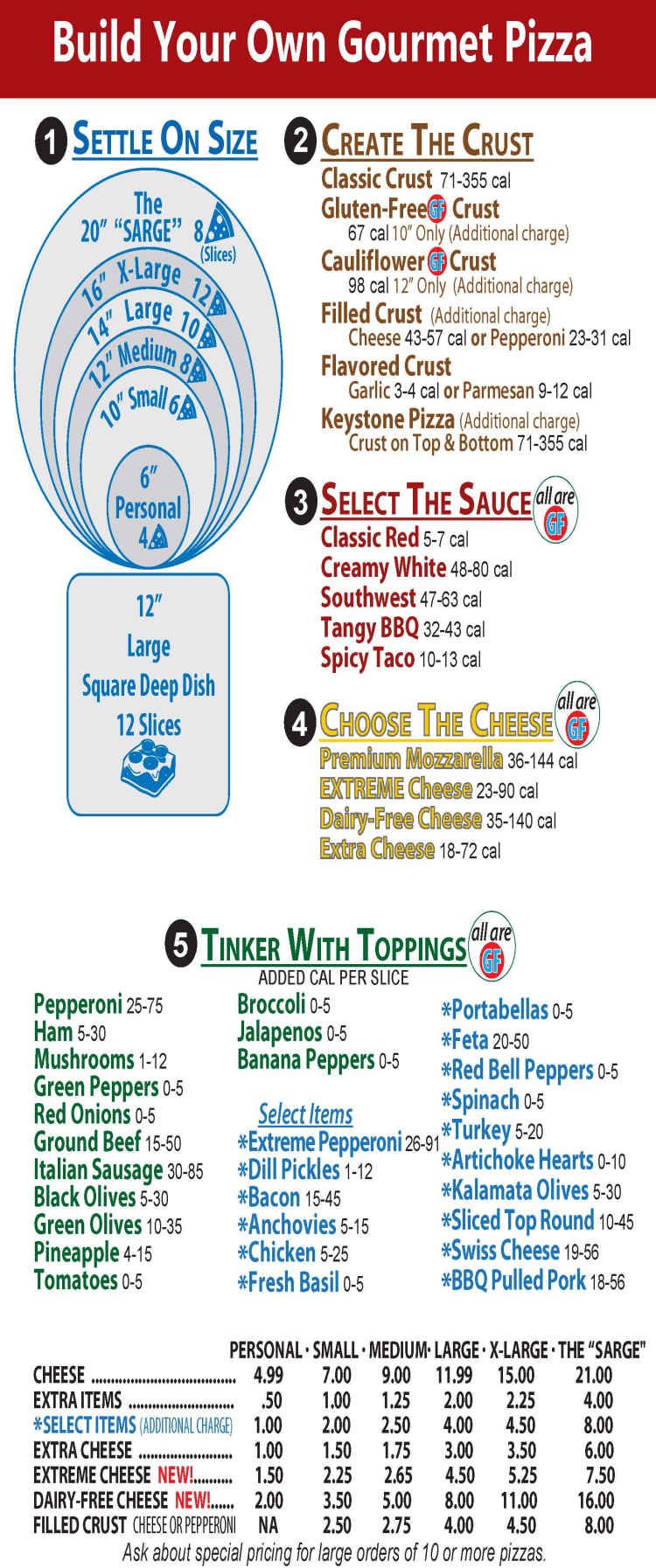 B.C. Pizza menu page 1