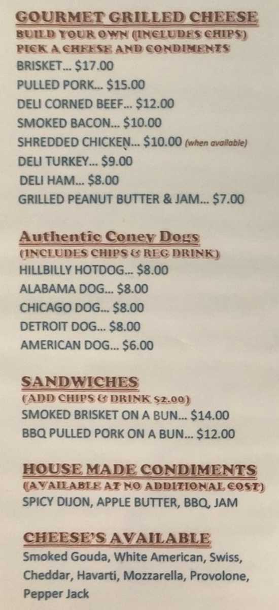 The Food Mafia's menu page 1