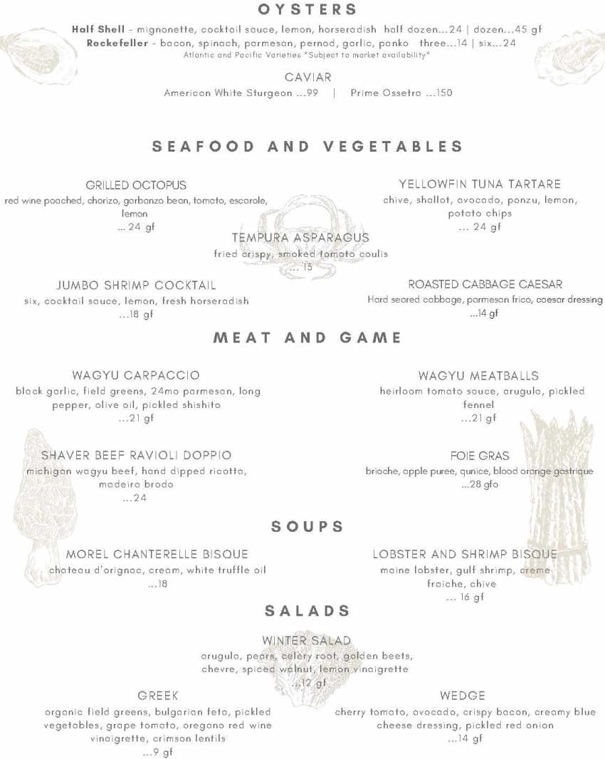 Boathouse menu page 1