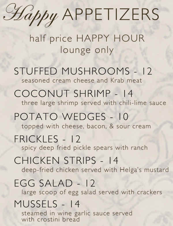 Sparkling Waters menu page 1