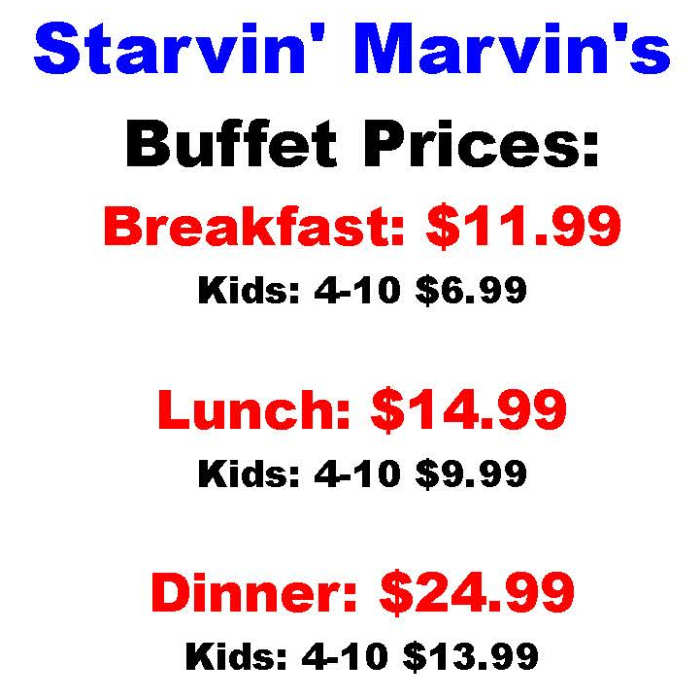 Starvin' Marvin's menu page 1