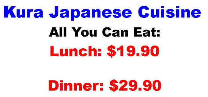 Kura Japanese Cuisine menu page 1