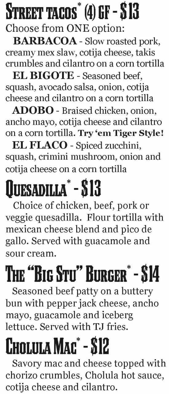 Good Taco menu page 1