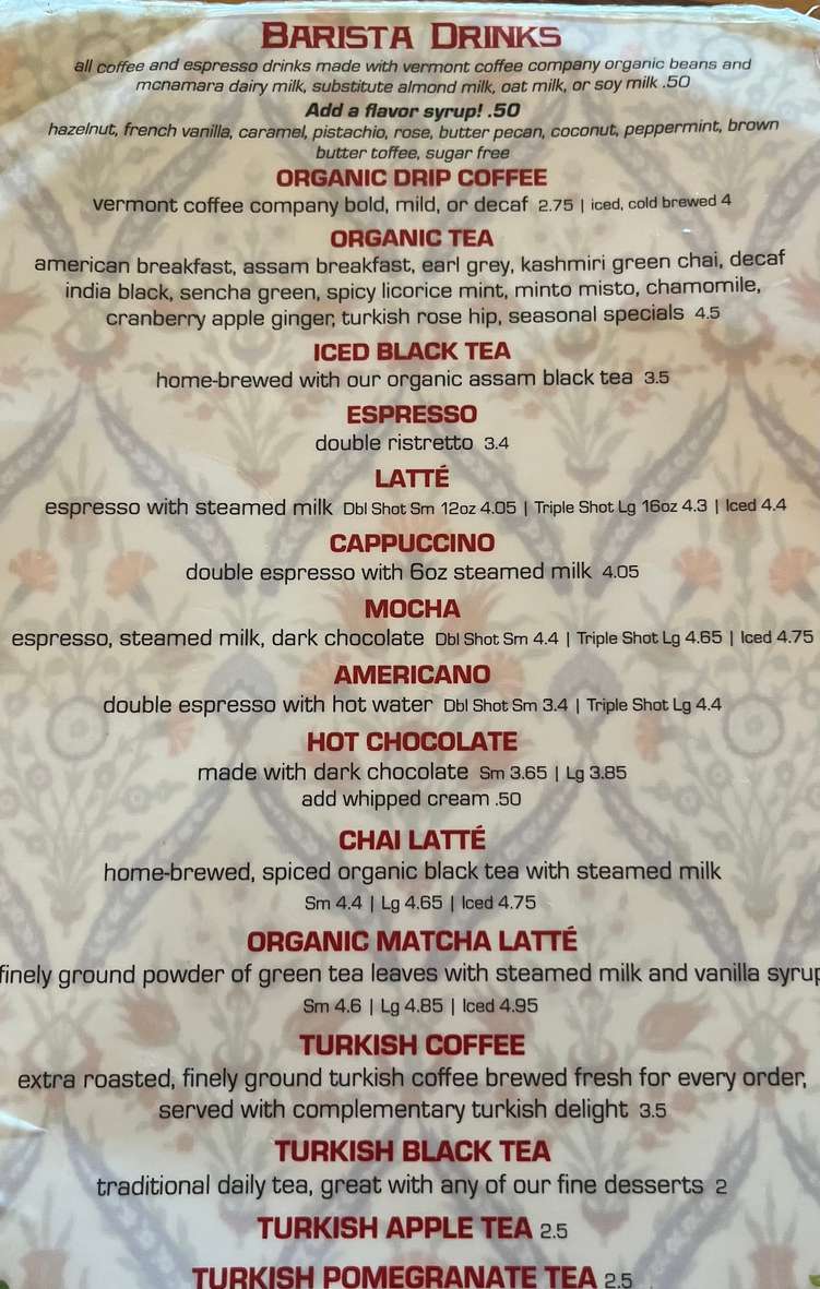 Tuckerbox menu page 1