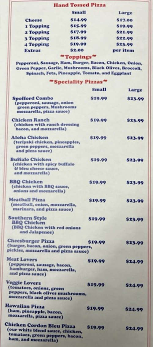 The Big Deal menu page 1