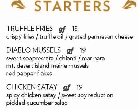 Stickney's Restaurant menu page 1