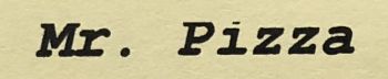 Mr. Pizza menu page 1