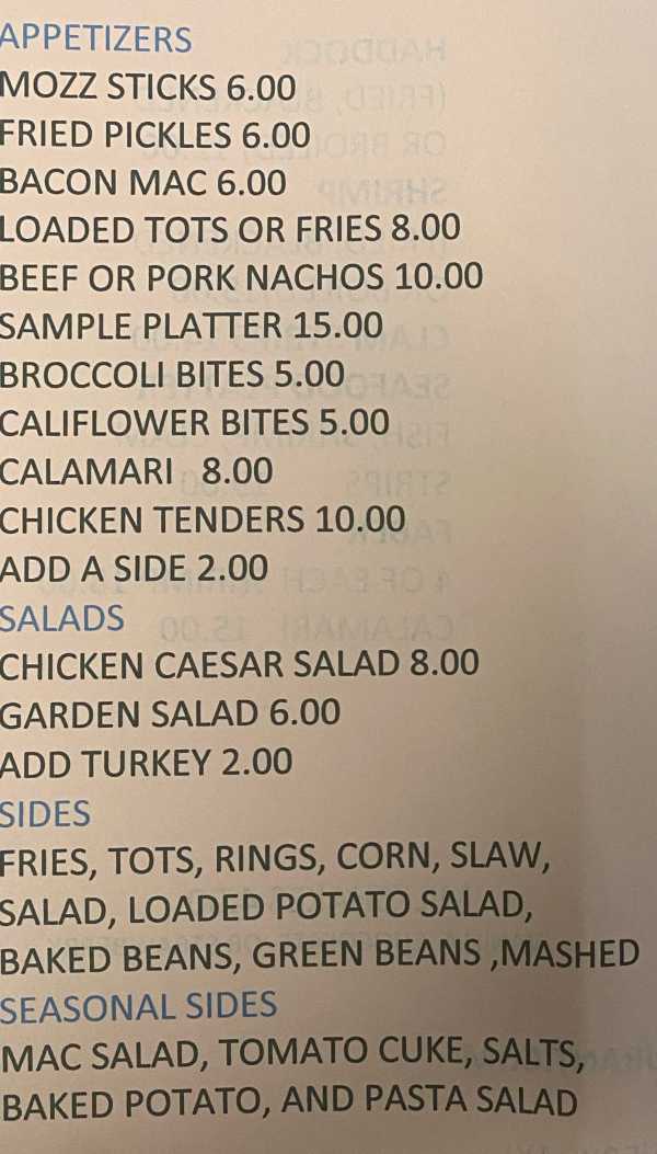 Roseadah's menu page 1